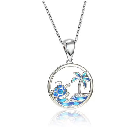Collier Tortue Bleu Azur – Le Bijou Parfait pour Sublimer Votre Look