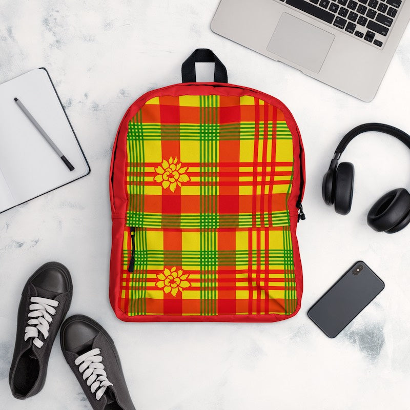 Sac à dos - homme ou femme - Madras - Antilles - Guadeloupe , Martinique