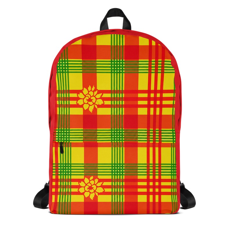 Sac à dos - homme ou femme - Madras - Antilles - Guadeloupe , Martinique