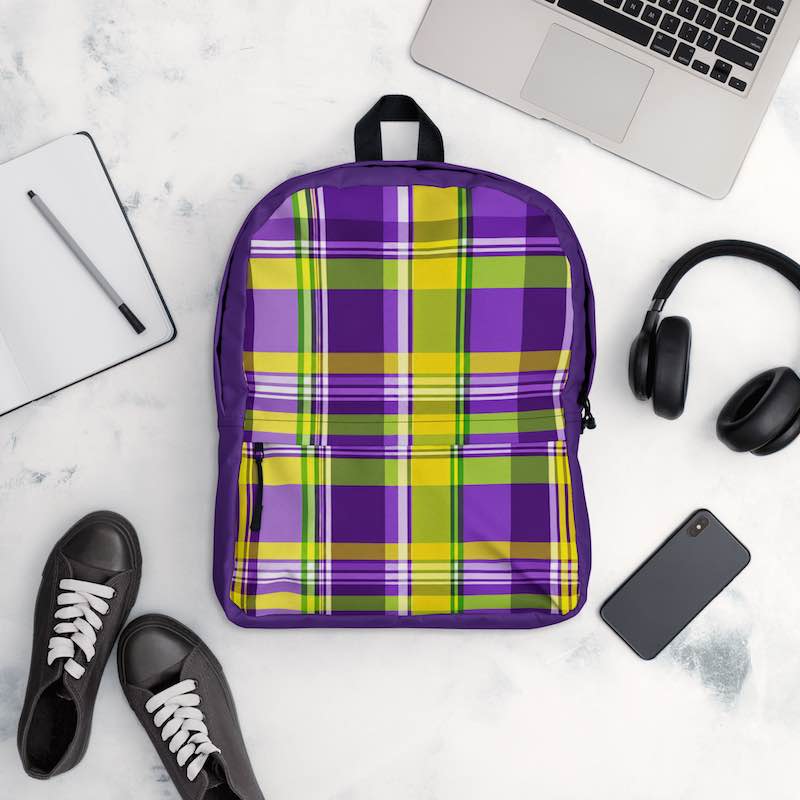 Sac à dos - homme ou femme - Madras - Antilles - Guadeloupe , Martinique