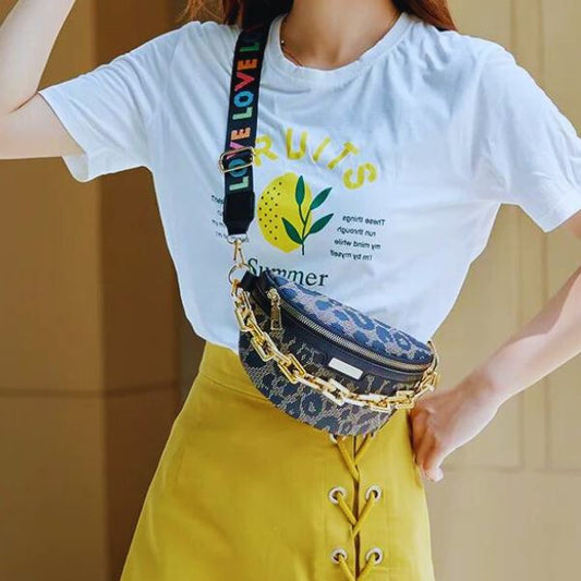 Sac Banane Femme Chic Imprimé Léopard