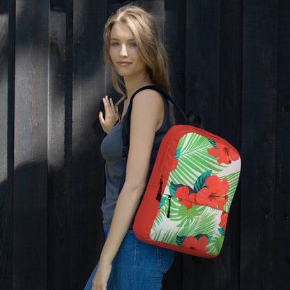 Sac à dos aux motifs du Pacifique - Jardin Tropical Hibiscus - Homme ou Femme - Pacifique