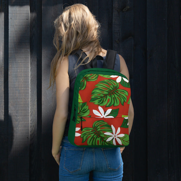 Sac à dos aux motifs du Pacifique - Jardin Tropical  - Homme ou Femme - Pacifique