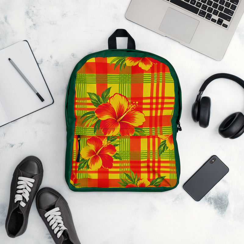 Sac à dos - homme ou femme - Madras - Antilles - Guadeloupe , Martinique