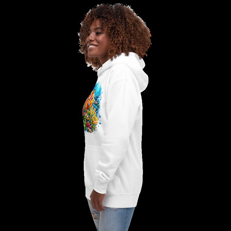 Sweat Shirt à capuche Unisexe - Homme ou Femme - Poisson clown
