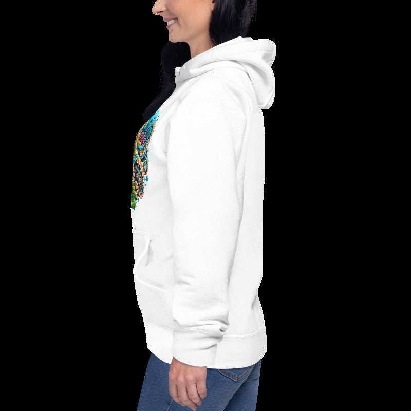 Sweat Shirt à capuche Unisexe - Homme ou Femme - Pieuvre