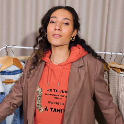 Sweat à capuche écologique Raglan unisexe - Tire Toi à Tahiti - Polynésie