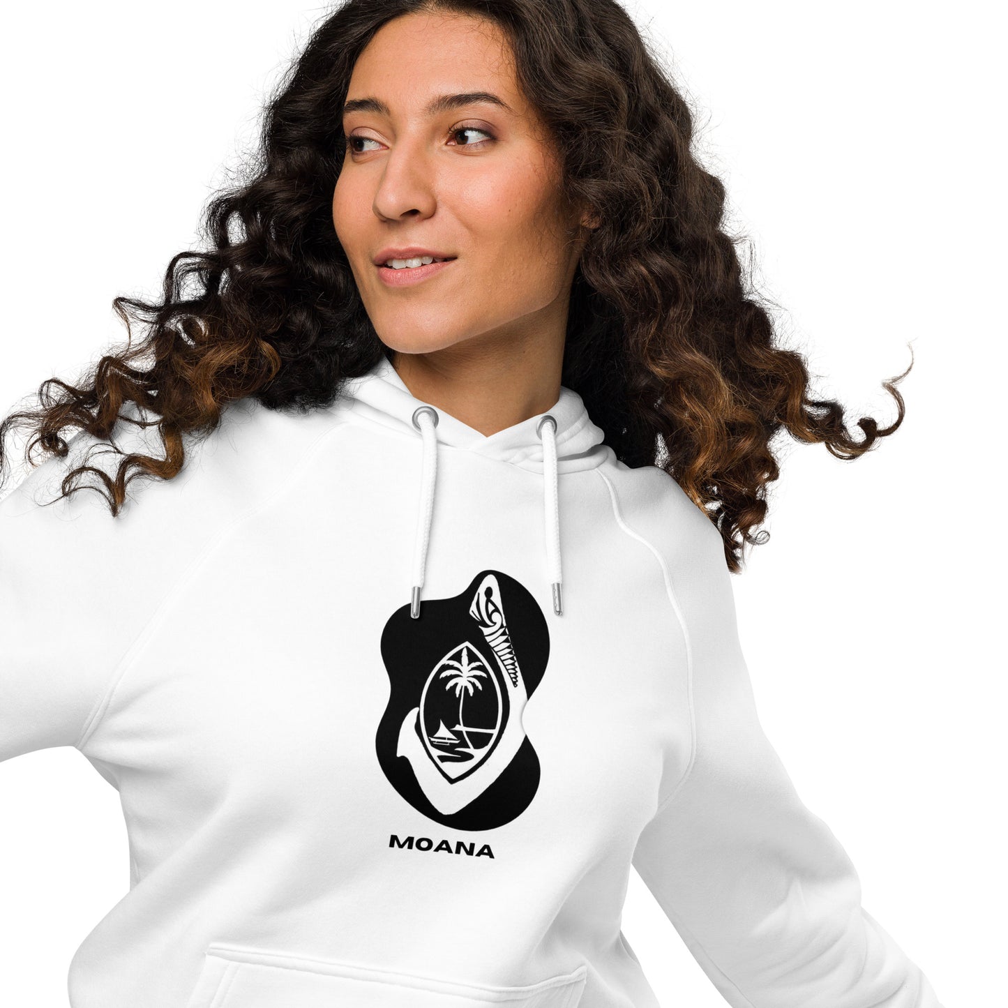 Sweat à capuche écologique Raglan unisexe -  Pacifique