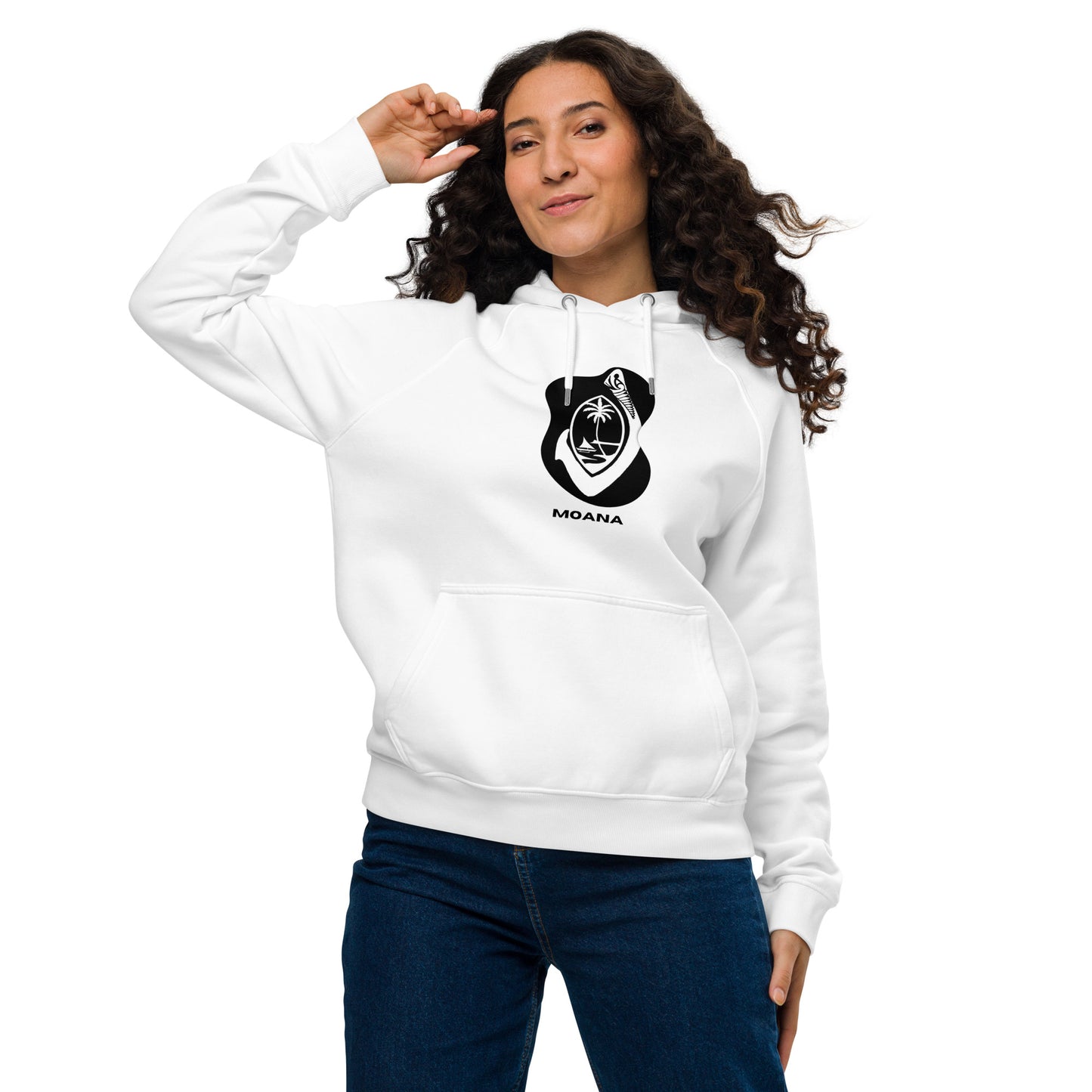Sweat à capuche écologique Raglan unisexe -  Pacifique