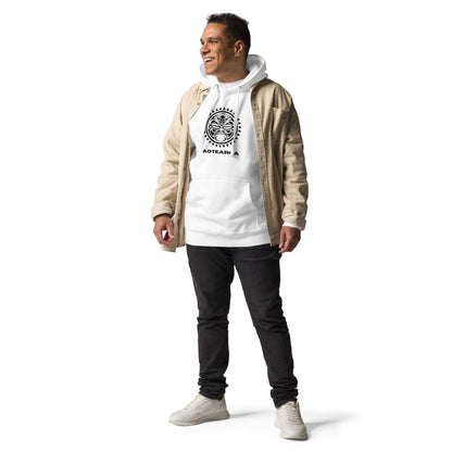 Sweat Shirt  à capuche Blanc pour Homme - Visage Maori  - AOTEAORA