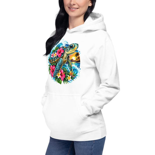 Sweat Shirt à capuche Unisexe - Homme ou Femme -  Tortue