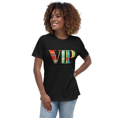 T-shirt Imprimé Madras Femme - VIP - T-shirt Femmes - Guadeloupe - Martinique - Antilles