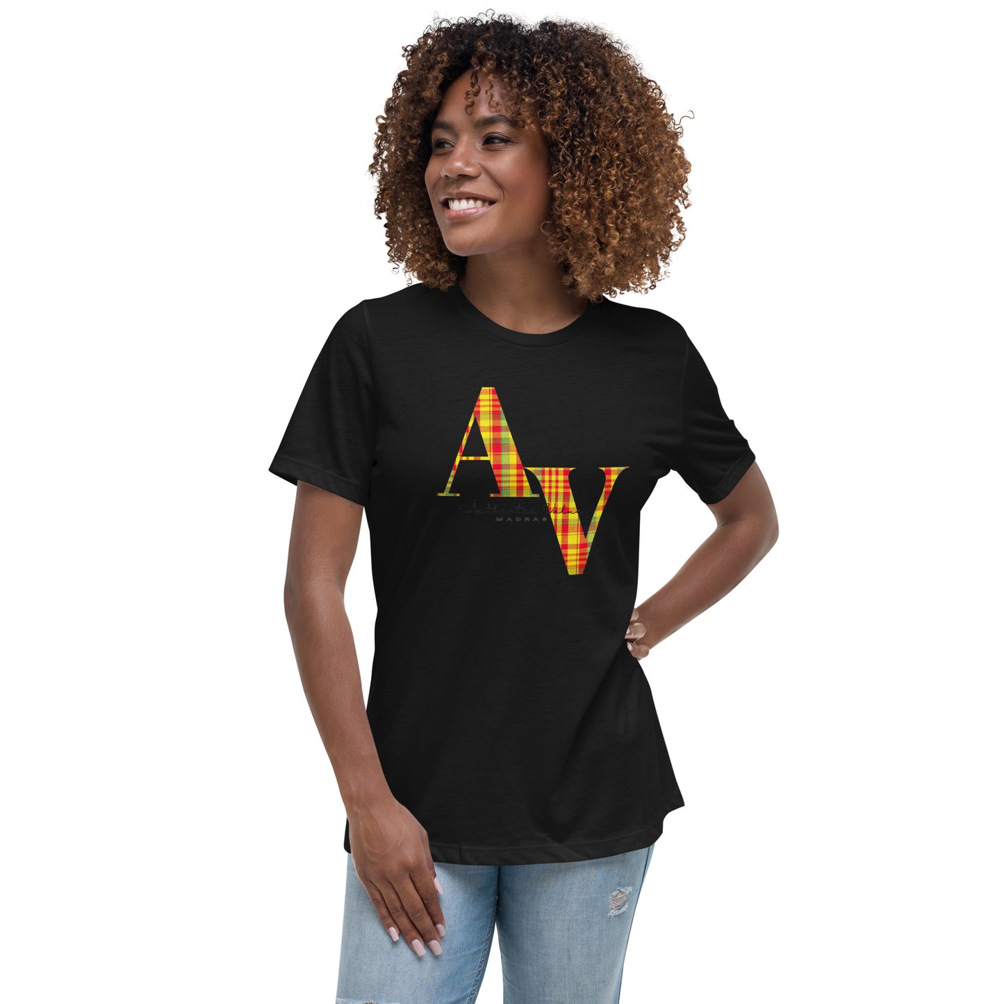 T-shirt Imprimé Madras Femme - Authentic Value - T-shirt Femmes - Guadeloupe - Martinique - Antilles