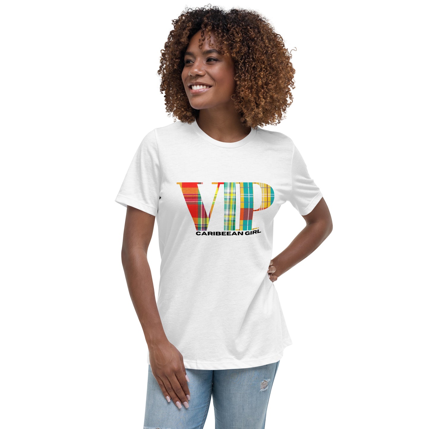 T-shirt Imprimé Madras Femme - VIP - T-shirt Femmes - Guadeloupe - Martinique - Antilles