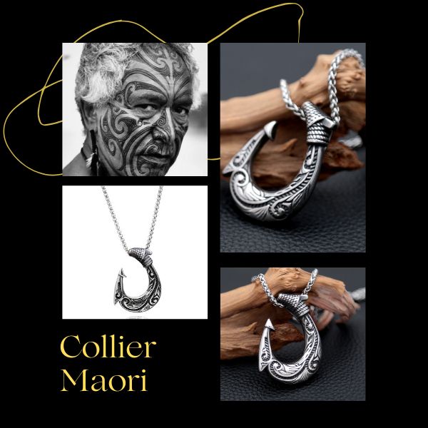 Collier Hei Matau Maori - Collier de protection - Polynésie / Nouvelle Zélande