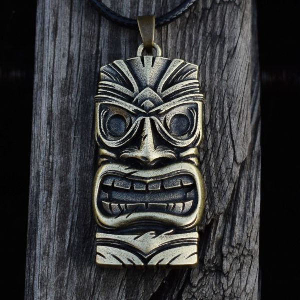 Collier Pendentif  TIKI Polynésien - Style Traditionnel