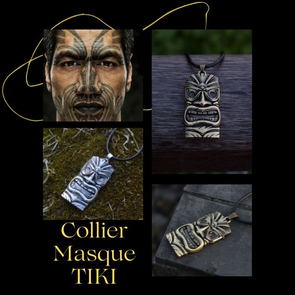 Collier Pendentif  TIKI Polynésien - Style Traditionnel
