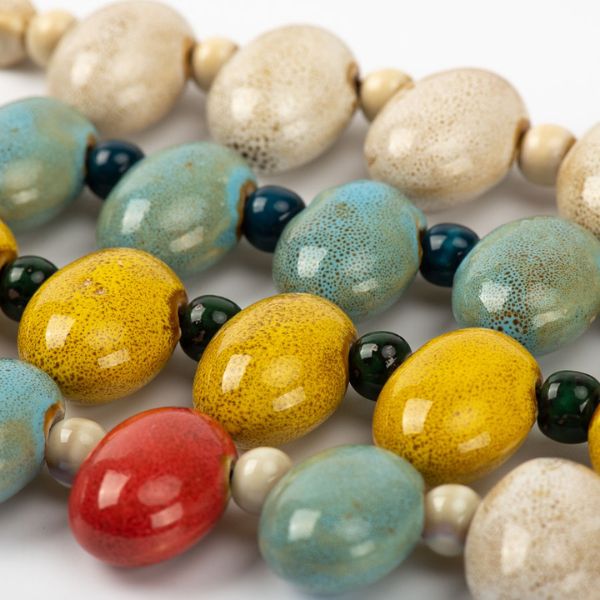 Colliers fait-main en perles de céramique - Colliers tendance