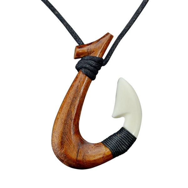 Collier Pendentif Hei Matau Maori - Collier de protection - Polynésie / Nouvelle Zélande